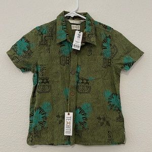 NEW Teaito Olive Green Boys Collared Shirt (Size 10)